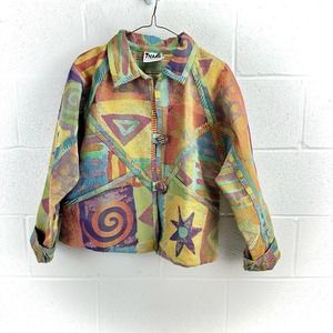 Vintage Treadle Design Room Women’s Geometric Southwestern Jacket Sz M